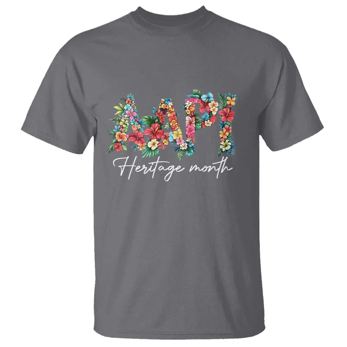 AAPI Heritage Month T Shirt Retro Elegant Floral Asian American Pacific Islander