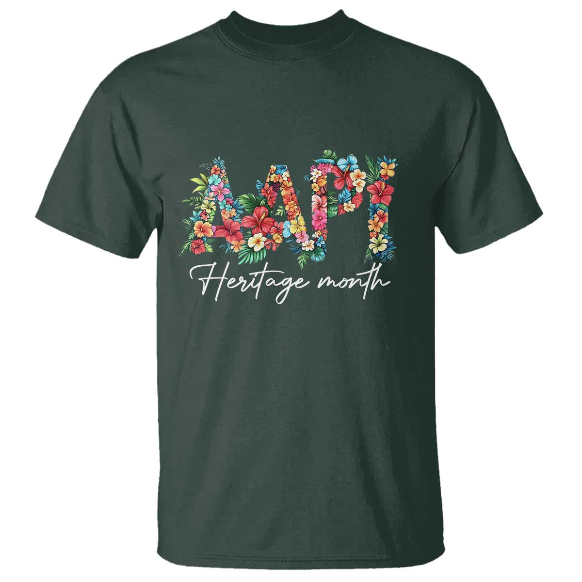 AAPI Heritage Month T Shirt Retro Elegant Floral Asian American Pacific Islander
