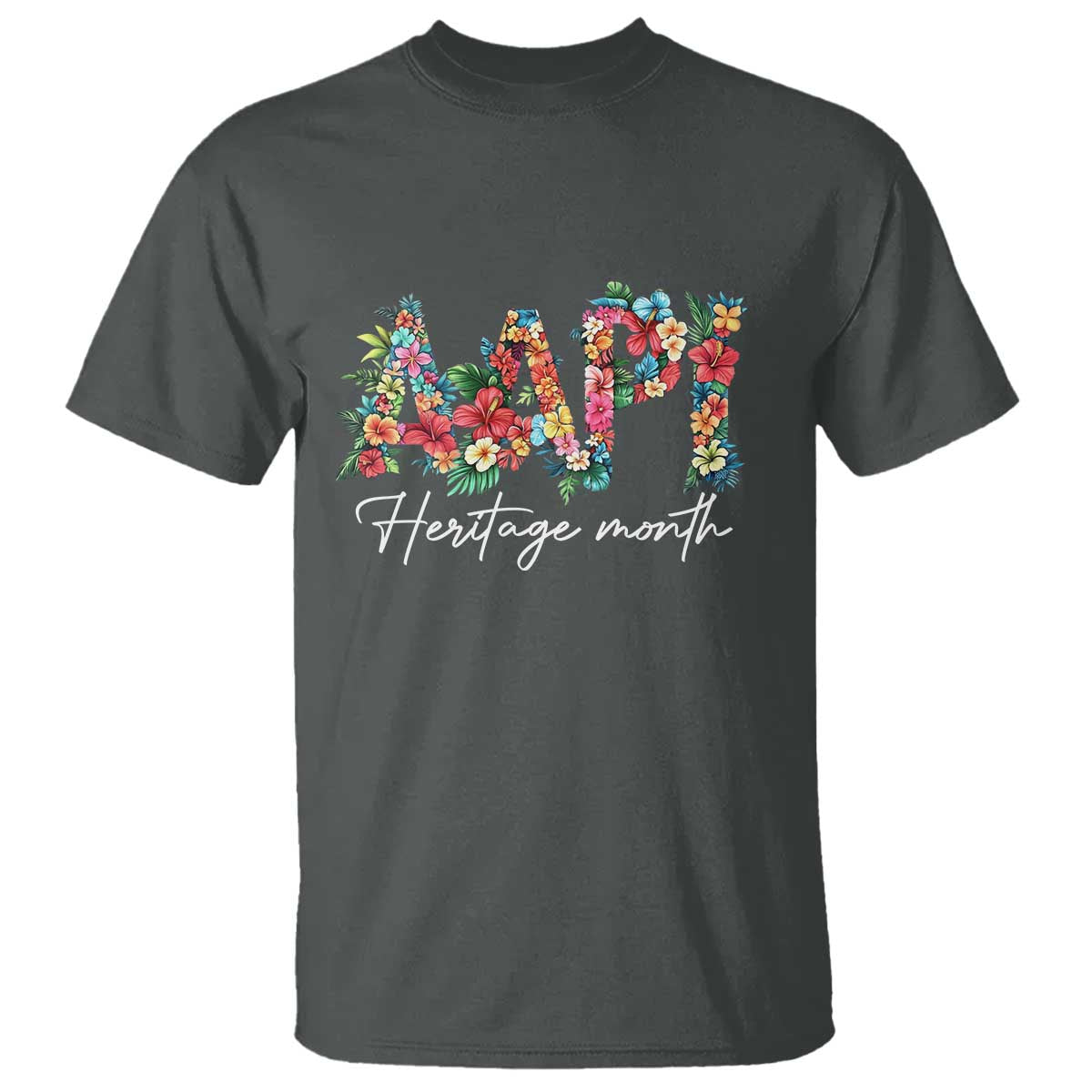 AAPI Heritage Month T Shirt Retro Elegant Floral Asian American Pacific Islander