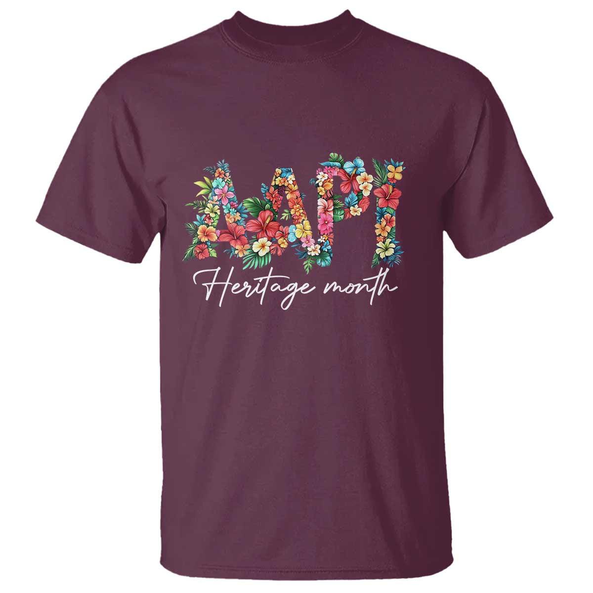 AAPI Heritage Month T Shirt Retro Elegant Floral Asian American Pacific Islander