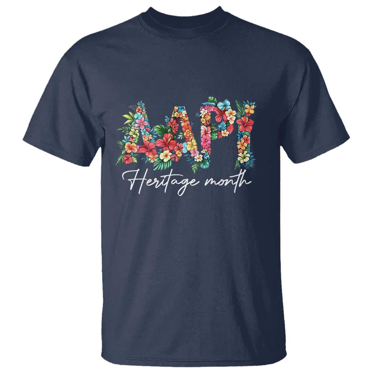 AAPI Heritage Month T Shirt Retro Elegant Floral Asian American Pacific Islander