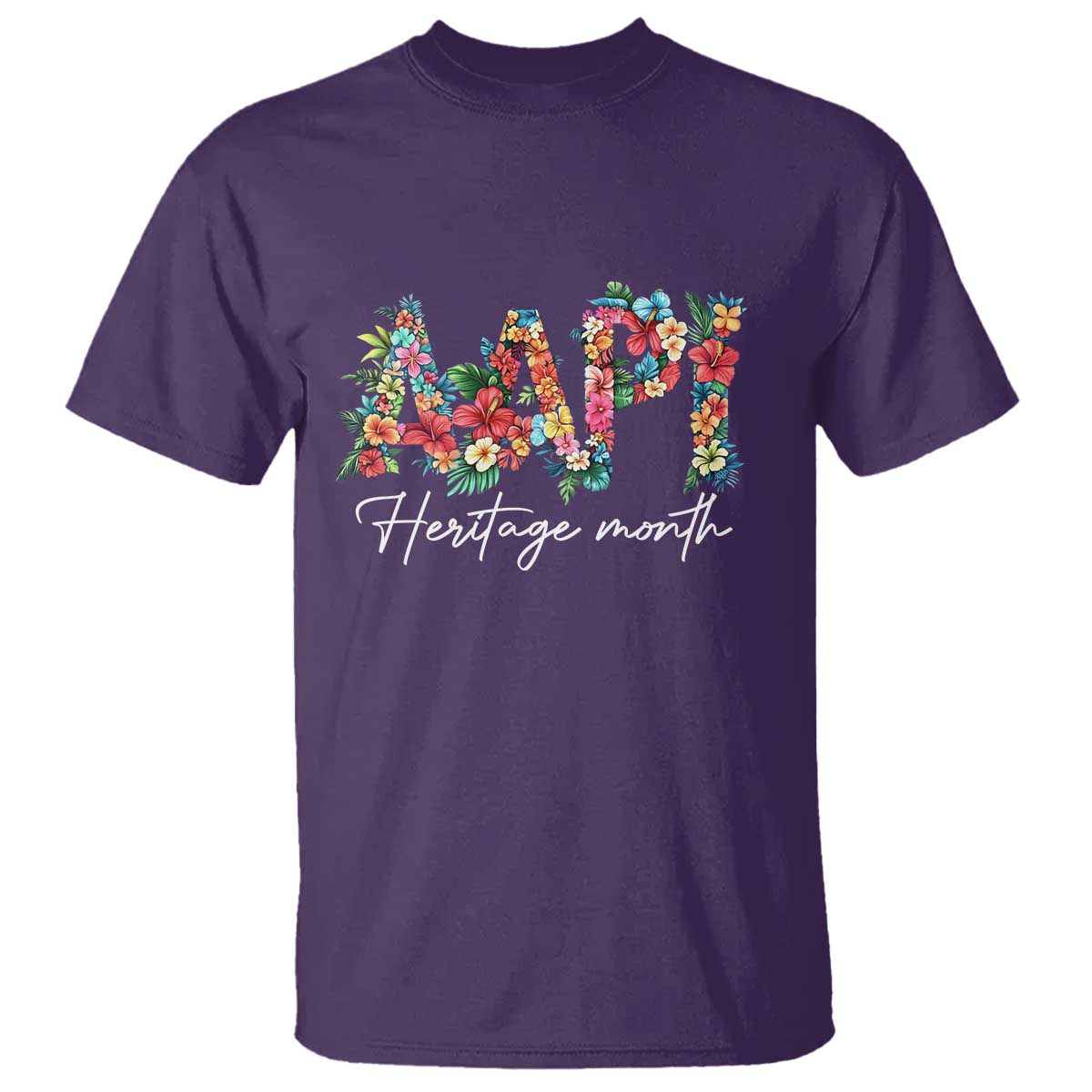 AAPI Heritage Month T Shirt Retro Elegant Floral Asian American Pacific Islander
