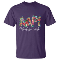 AAPI Heritage Month T Shirt Retro Elegant Floral Asian American Pacific Islander