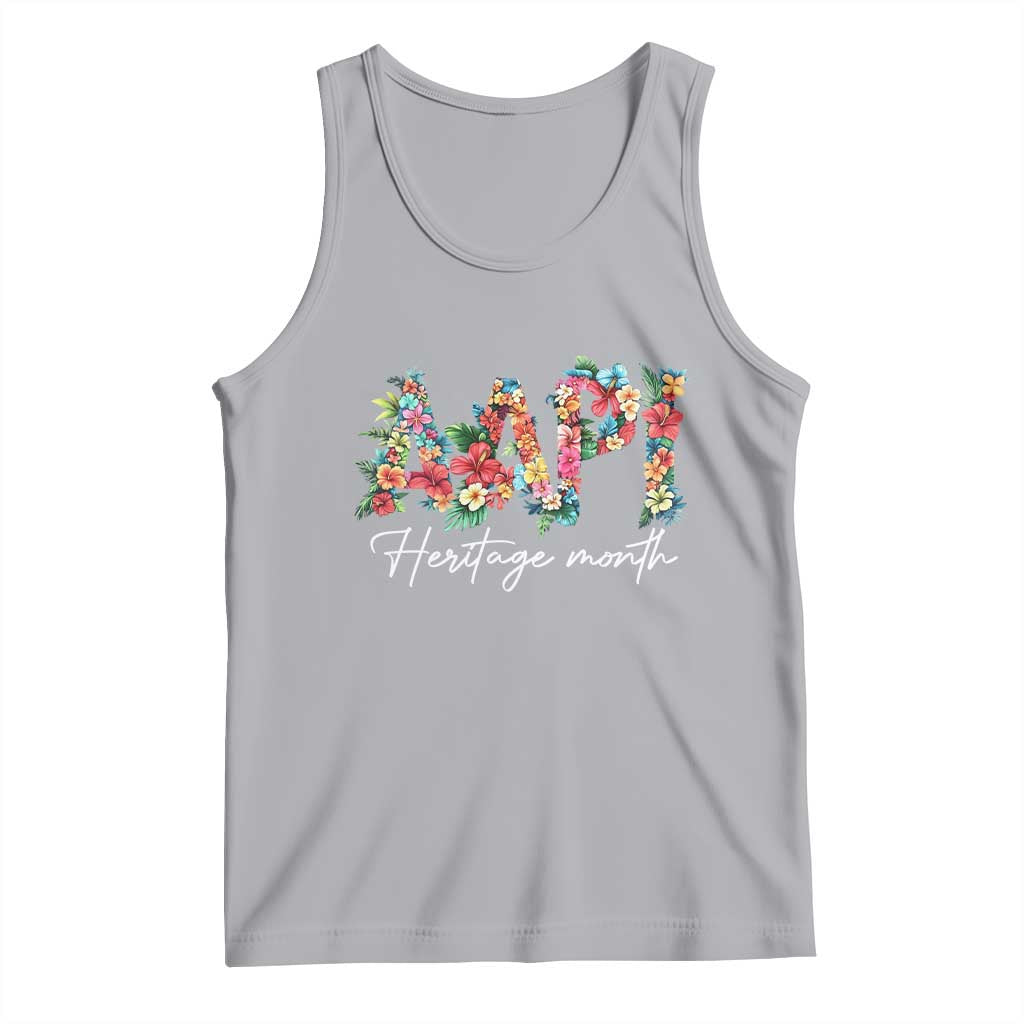 AAPI Heritage Month Tank Top Retro Elegant Floral Asian American Pacific Islander