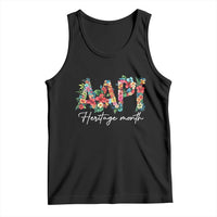 AAPI Heritage Month Tank Top Retro Elegant Floral Asian American Pacific Islander