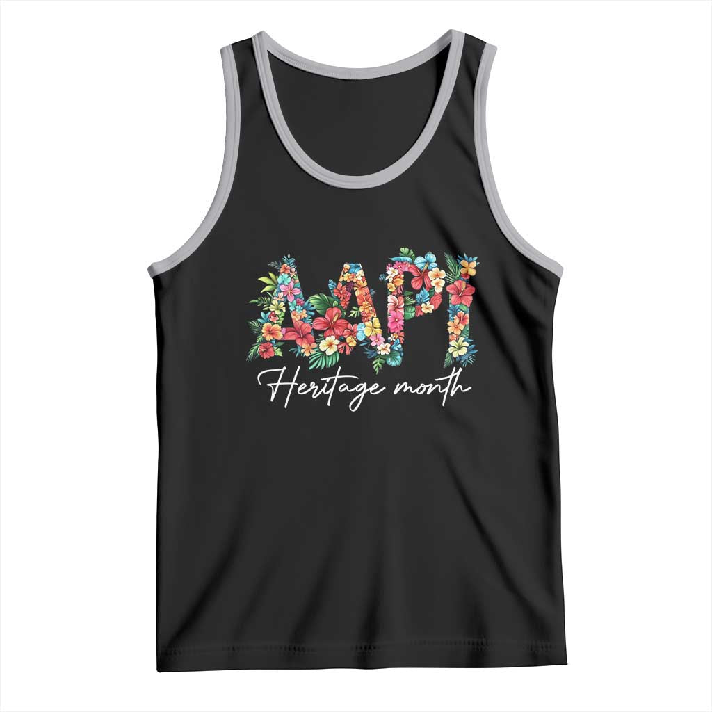 AAPI Heritage Month Tank Top Retro Elegant Floral Asian American Pacific Islander