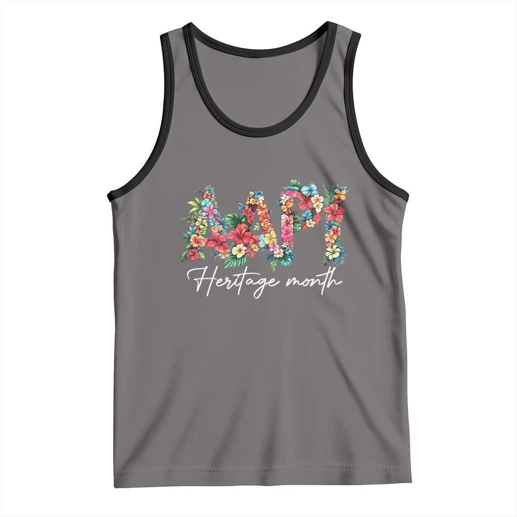 AAPI Heritage Month Tank Top Retro Elegant Floral Asian American Pacific Islander