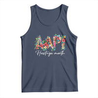 AAPI Heritage Month Tank Top Retro Elegant Floral Asian American Pacific Islander