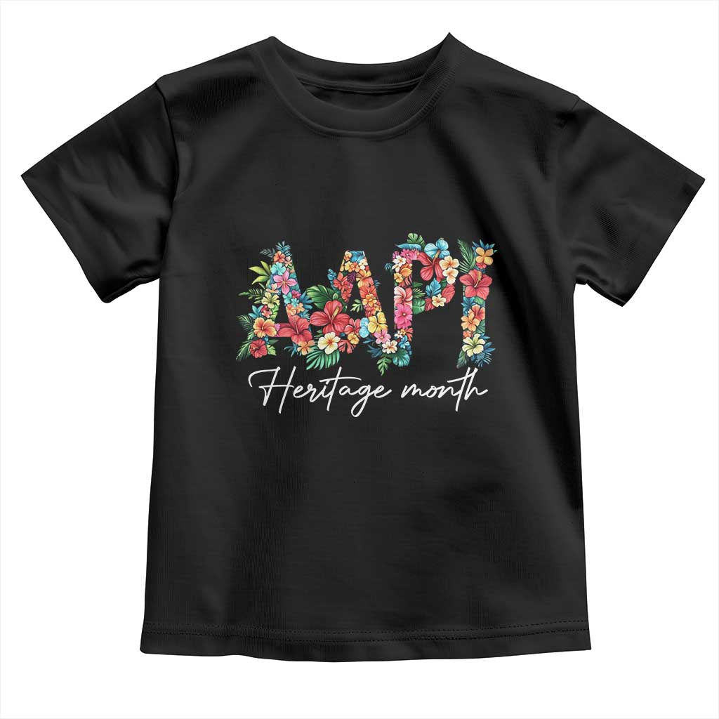 AAPI Heritage Month Toddler T Shirt Retro Elegant Floral Asian American Pacific Islander