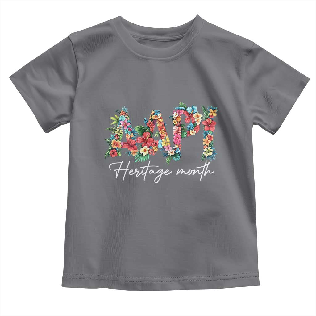 AAPI Heritage Month Toddler T Shirt Retro Elegant Floral Asian American Pacific Islander