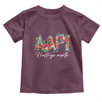 AAPI Heritage Month Toddler T Shirt Retro Elegant Floral Asian American Pacific Islander