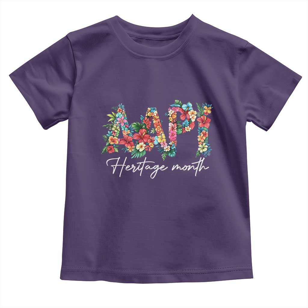 AAPI Heritage Month Toddler T Shirt Retro Elegant Floral Asian American Pacific Islander