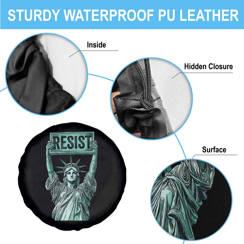 Statue of Liberty Resist Spare Tire Cover Retro