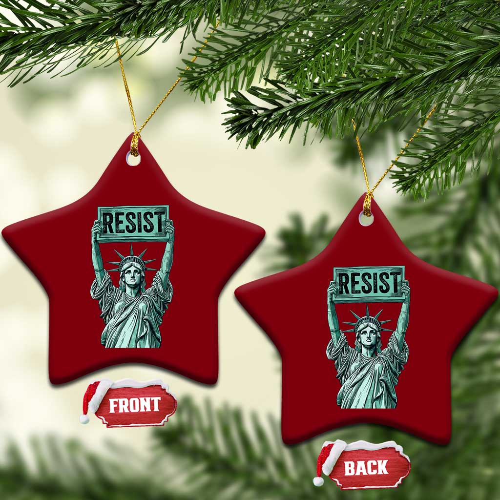 Statue of Liberty Resist Ceramic Ornament Retro - Wonder Print Shop