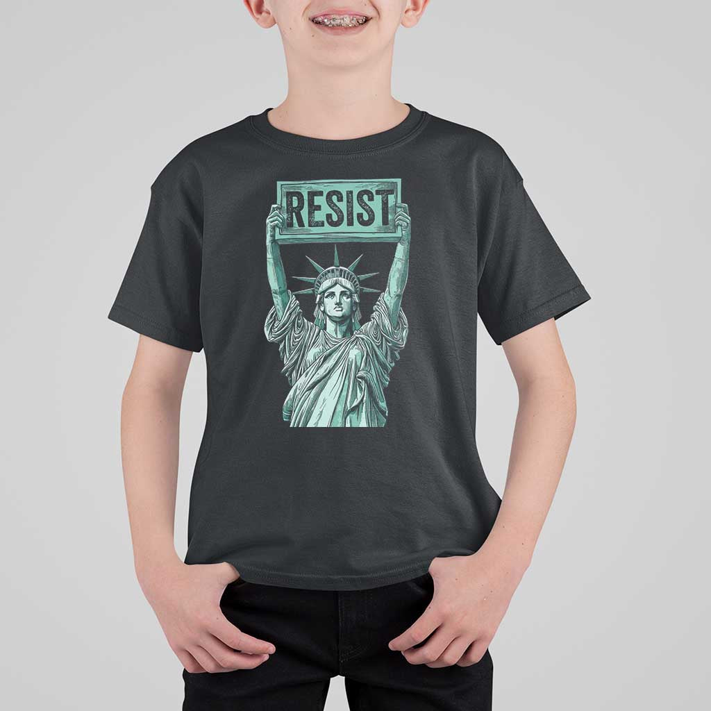 Statue of Liberty Resist T Shirt For Kid Retro