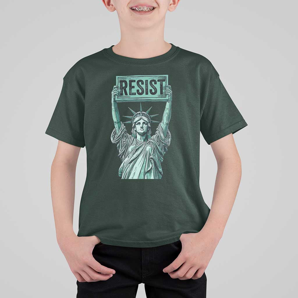 Statue of Liberty Resist T Shirt For Kid Retro