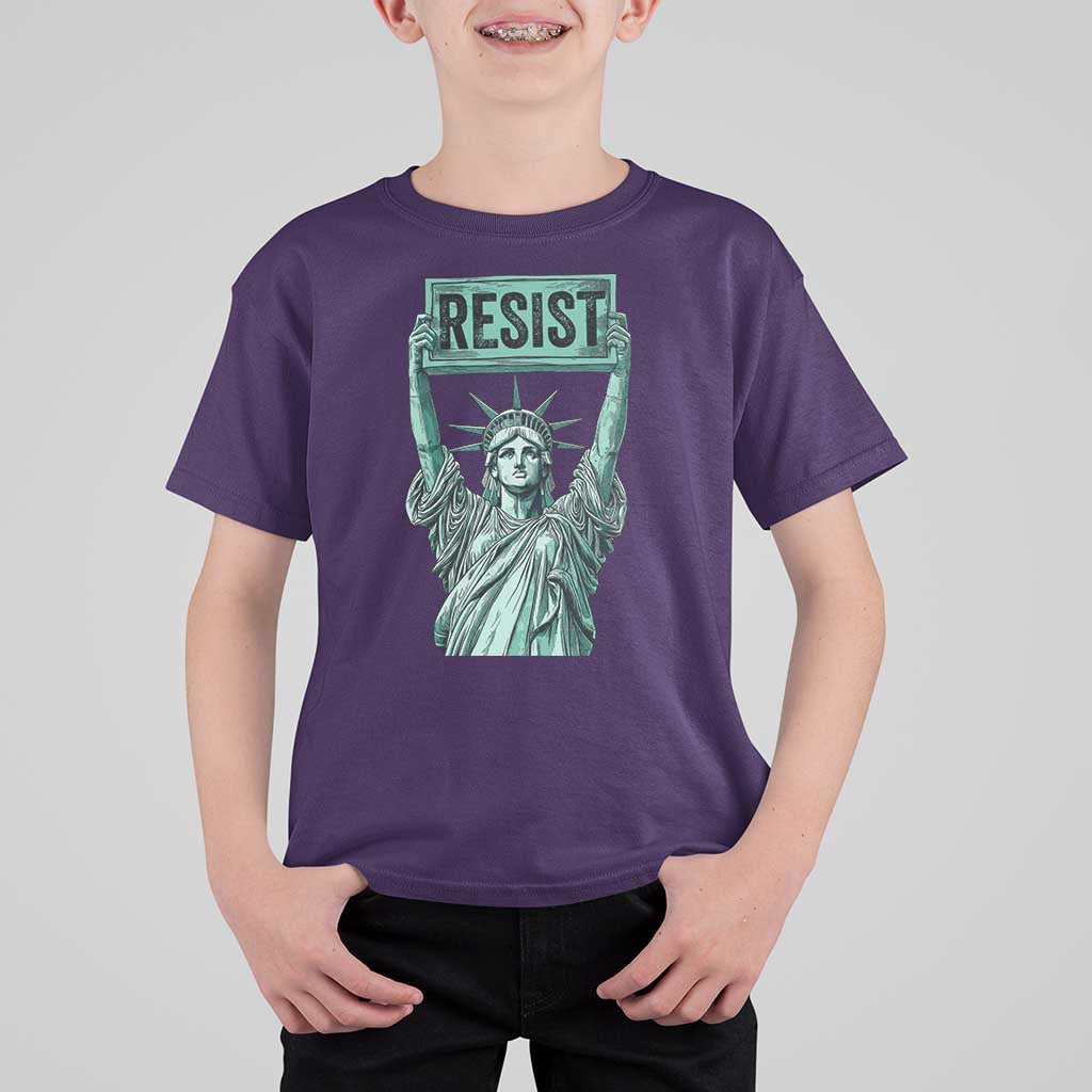 Statue of Liberty Resist T Shirt For Kid Retro