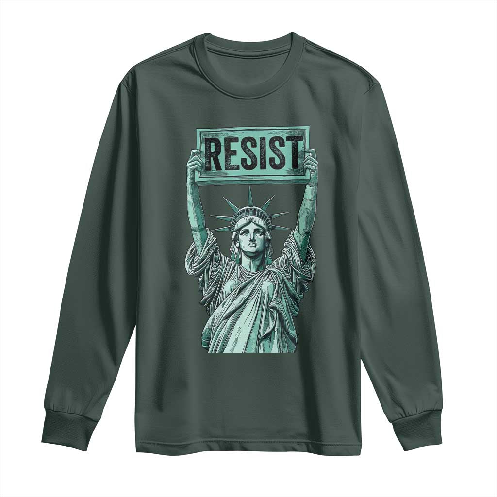 Statue of Liberty Resist Long Sleeve Shirt Retro