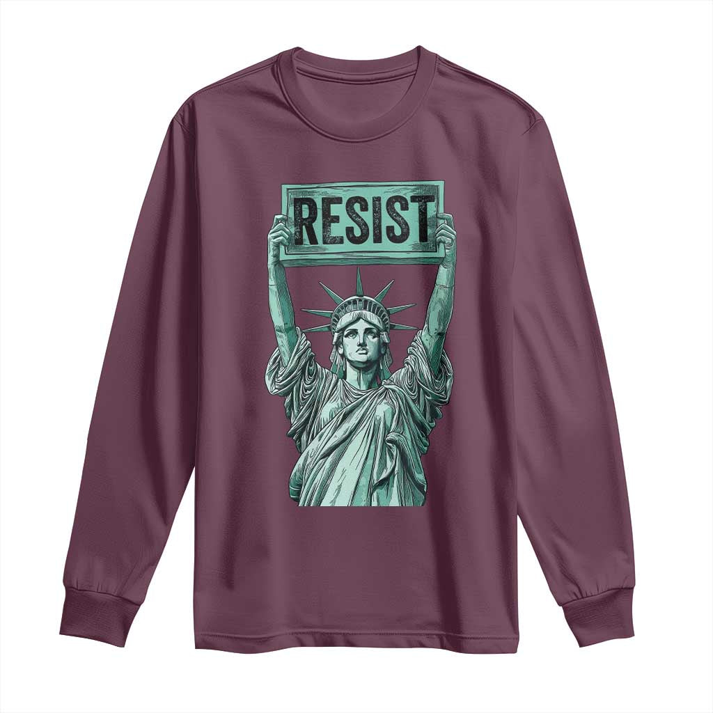 Statue of Liberty Resist Long Sleeve Shirt Retro