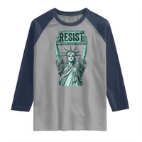 Statue of Liberty Resist Raglan Shirt Retro