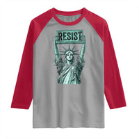 Statue of Liberty Resist Raglan Shirt Retro