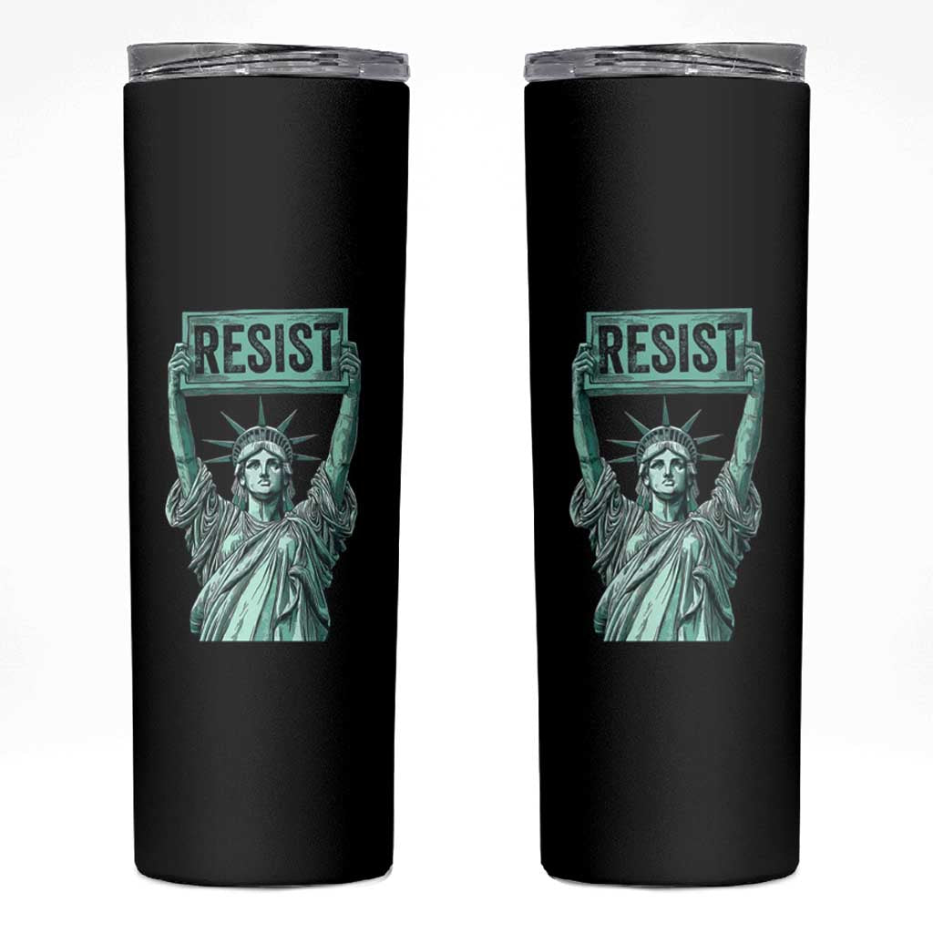 Statue of Liberty Resist Skinny Tumbler Retro