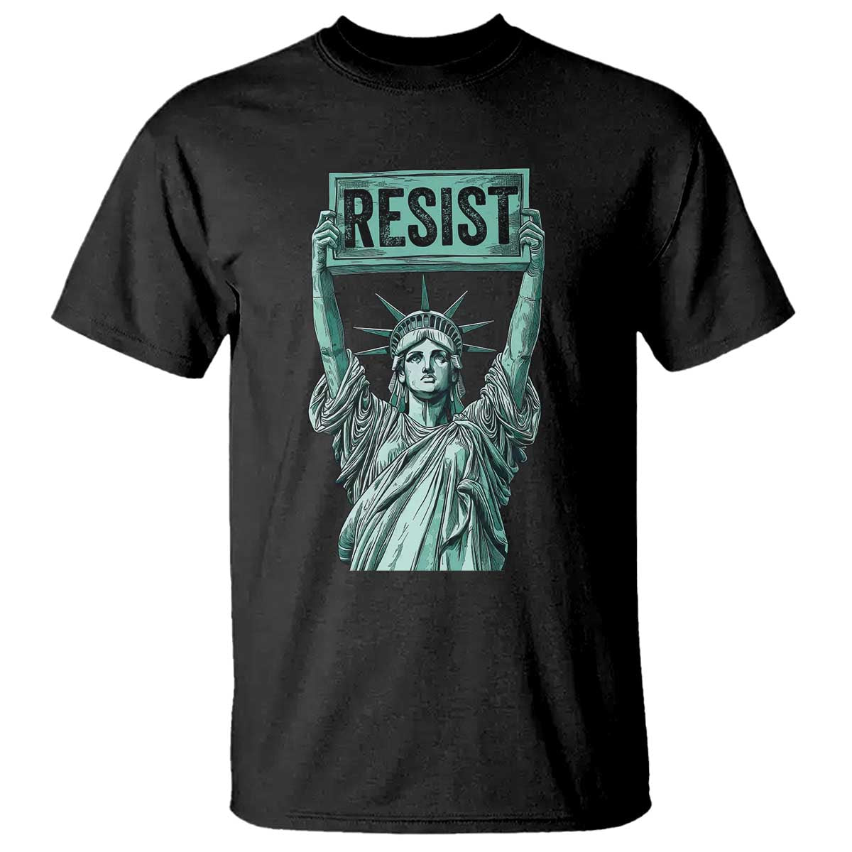 Statue of Liberty Resist T Shirt Retro