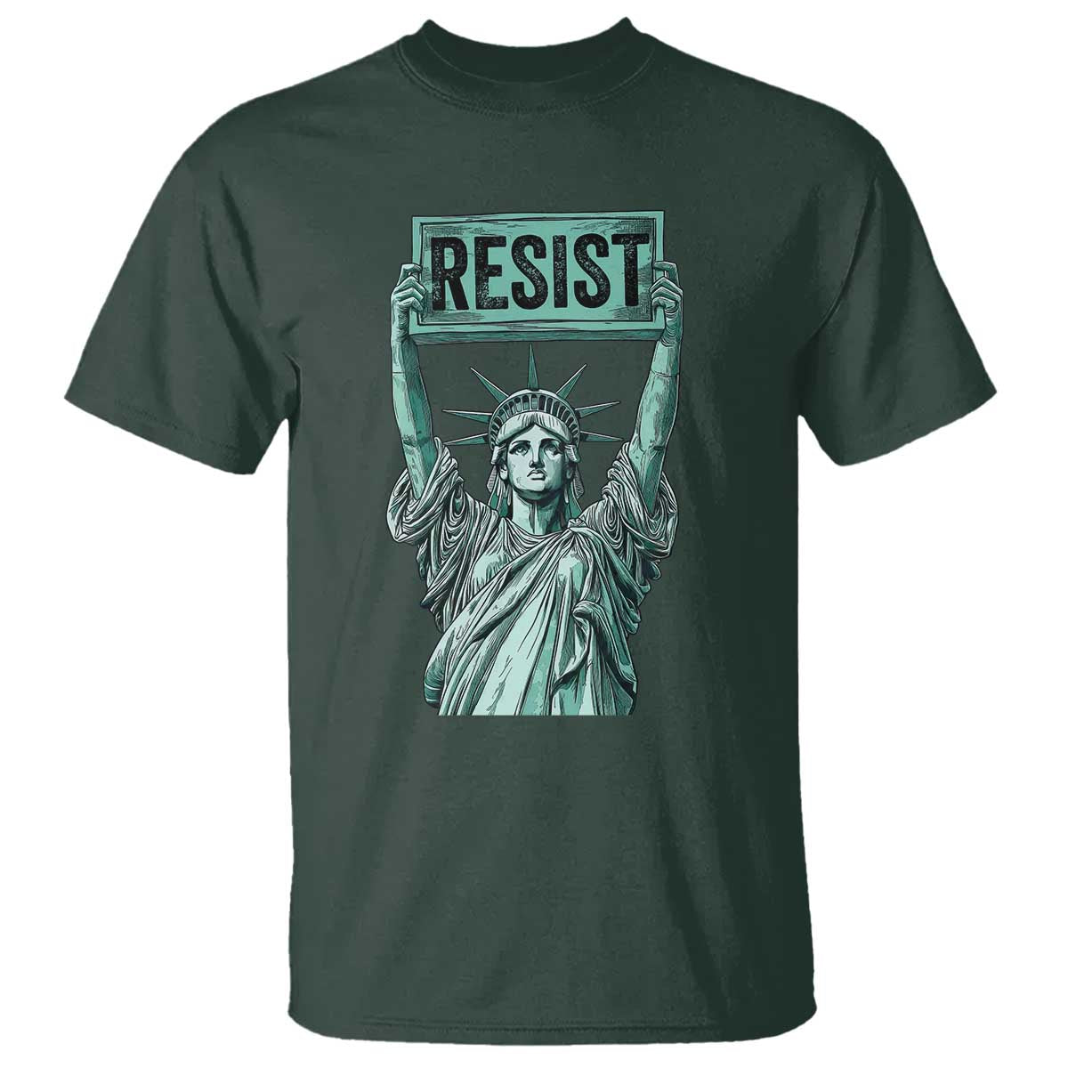 Statue of Liberty Resist T Shirt Retro