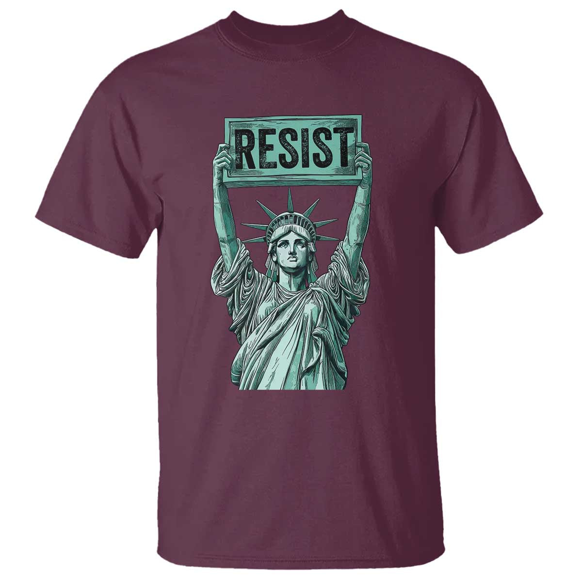 Statue of Liberty Resist T Shirt Retro