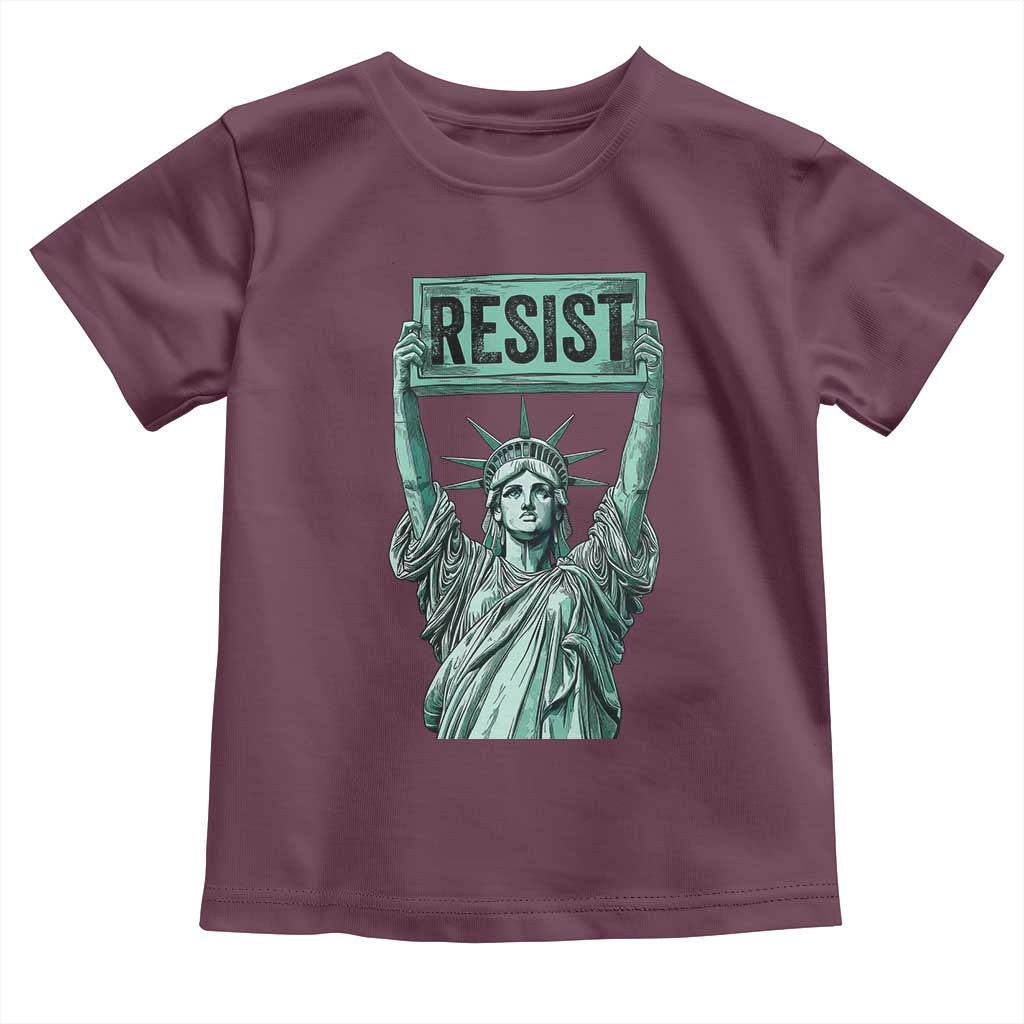 Statue of Liberty Resist Toddler T Shirt Retro