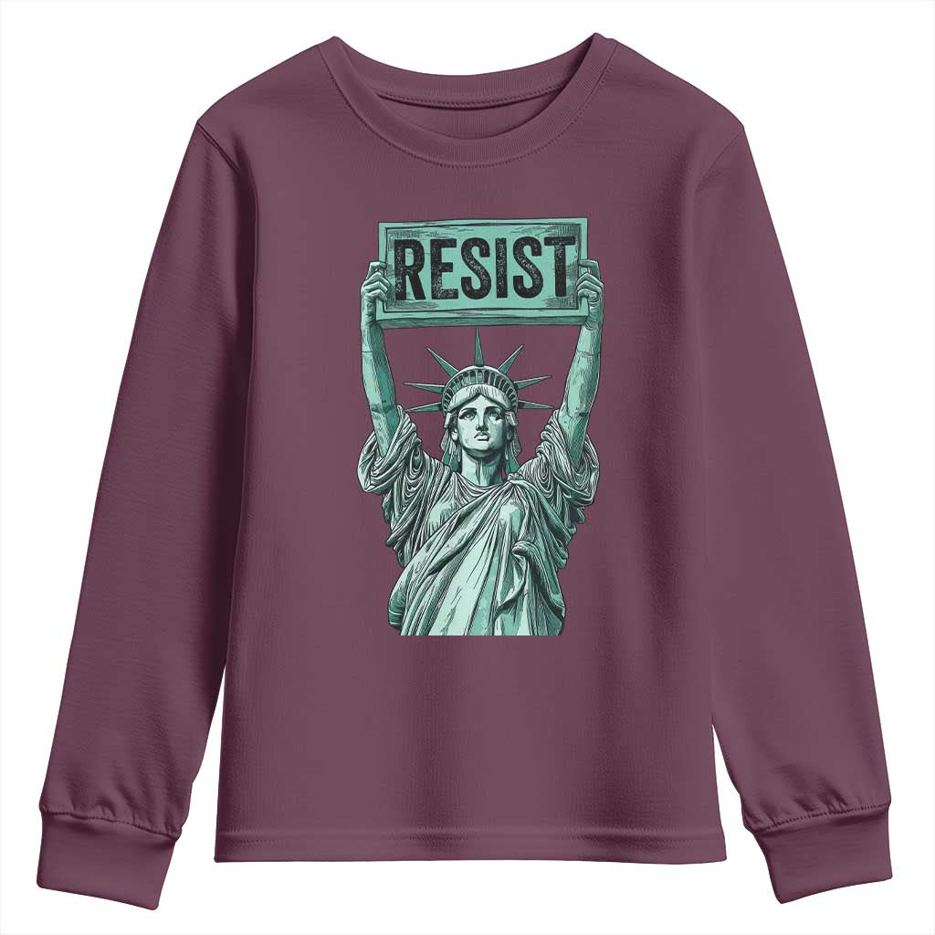 Statue of Liberty Resist Youth Sweatshirt Retro