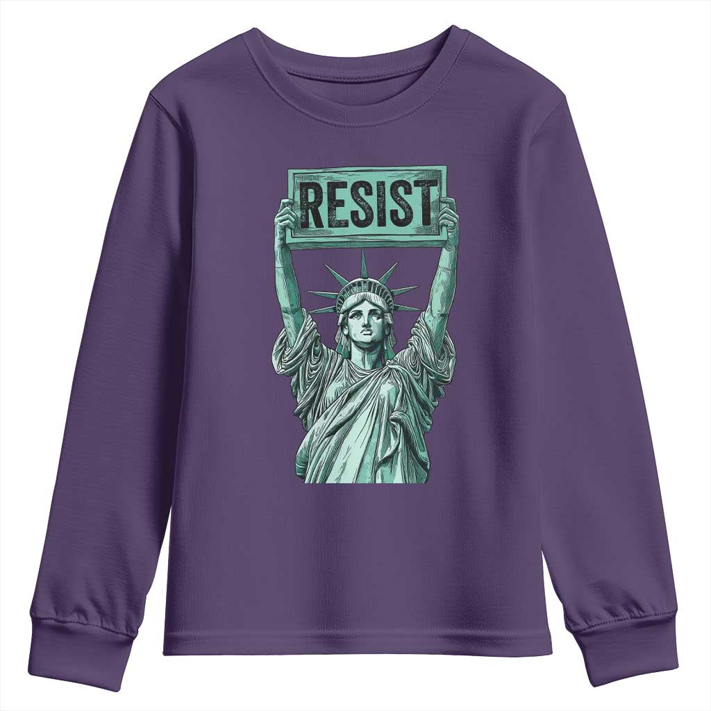 Statue of Liberty Resist Youth Sweatshirt Retro