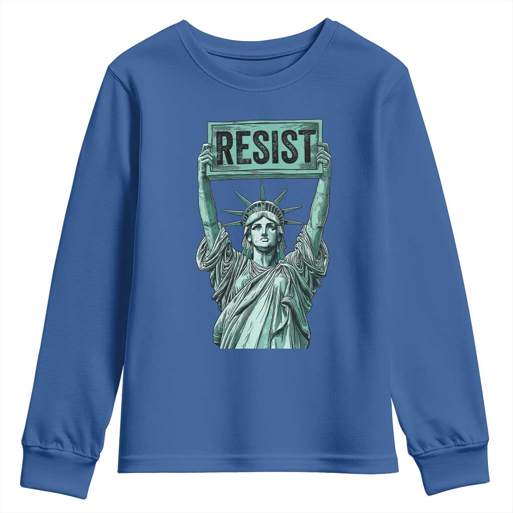 Statue of Liberty Resist Youth Sweatshirt Retro