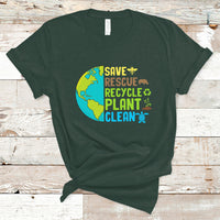 Earth Day T Shirt Save Bees Rescue Animals Recycle Plant Tree Planet Earth Day - Wonder Print Shop
