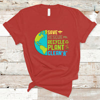 Earth Day T Shirt Save Bees Rescue Animals Recycle Plant Tree Planet Earth Day - Wonder Print Shop