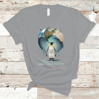 Earth Day T Shirt Animal Wildlife Conservation Penguin Save Our Home Earth Day - Wonder Print Shop