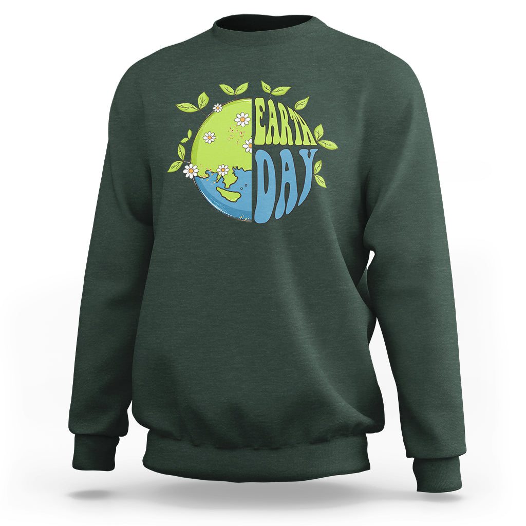 Earth Day Sweatshirt Earth Day Raise Environmental Crisis Awareness Go Planet - Wonder Print Shop