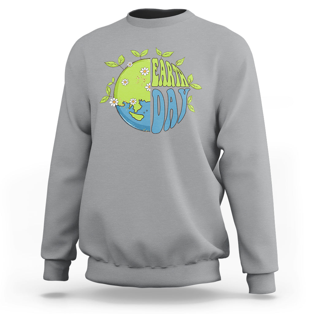 Earth Day Sweatshirt Earth Day Raise Environmental Crisis Awareness Go Planet - Wonder Print Shop