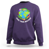 Earth Day Sweatshirt Love Your Mother Go Planet Go Green Earth Day Earth Heart - Wonder Print Shop