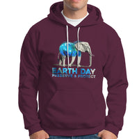 Earth Day Hoodie Animals Wildlife Elephant Conservation Earth Day - Wonder Print Shop