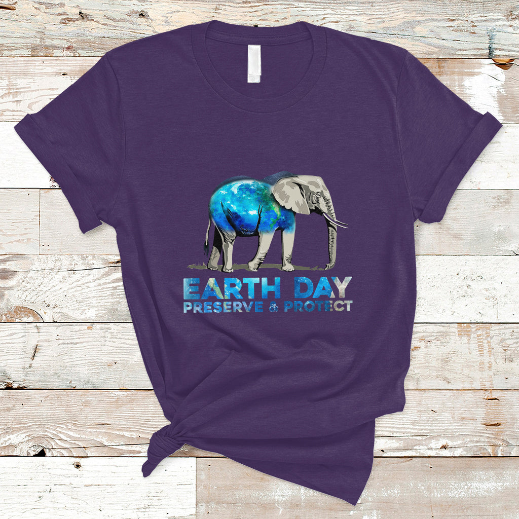 Earth Day T Shirt Animals Wildlife Elephant Conservation Earth Day - Wonder Print Shop