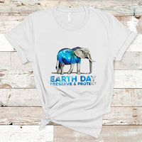 Earth Day T Shirt Animals Wildlife Elephant Conservation Earth Day - Wonder Print Shop
