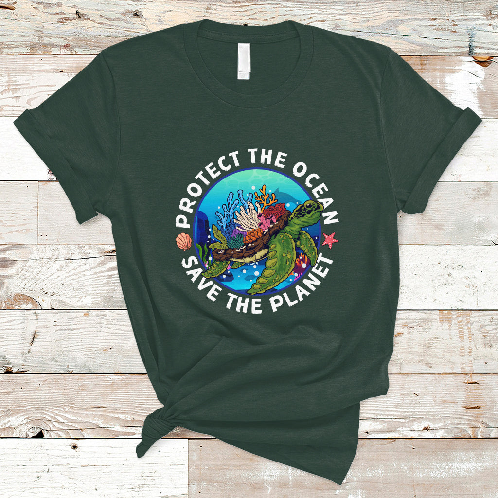 Earth Day T Shirt Protect The Ocean Save The Planet Earth Day Ocean Day - Wonder Print Shop