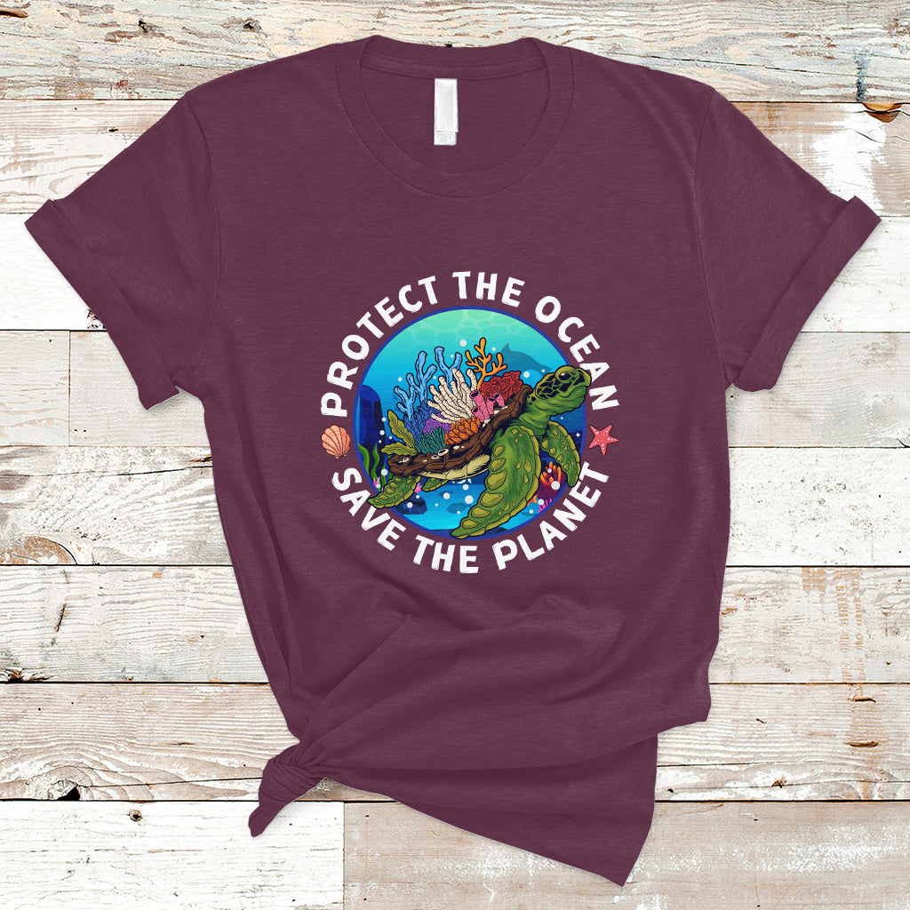 Earth Day T Shirt Protect The Ocean Save The Planet Earth Day Ocean Day - Wonder Print Shop