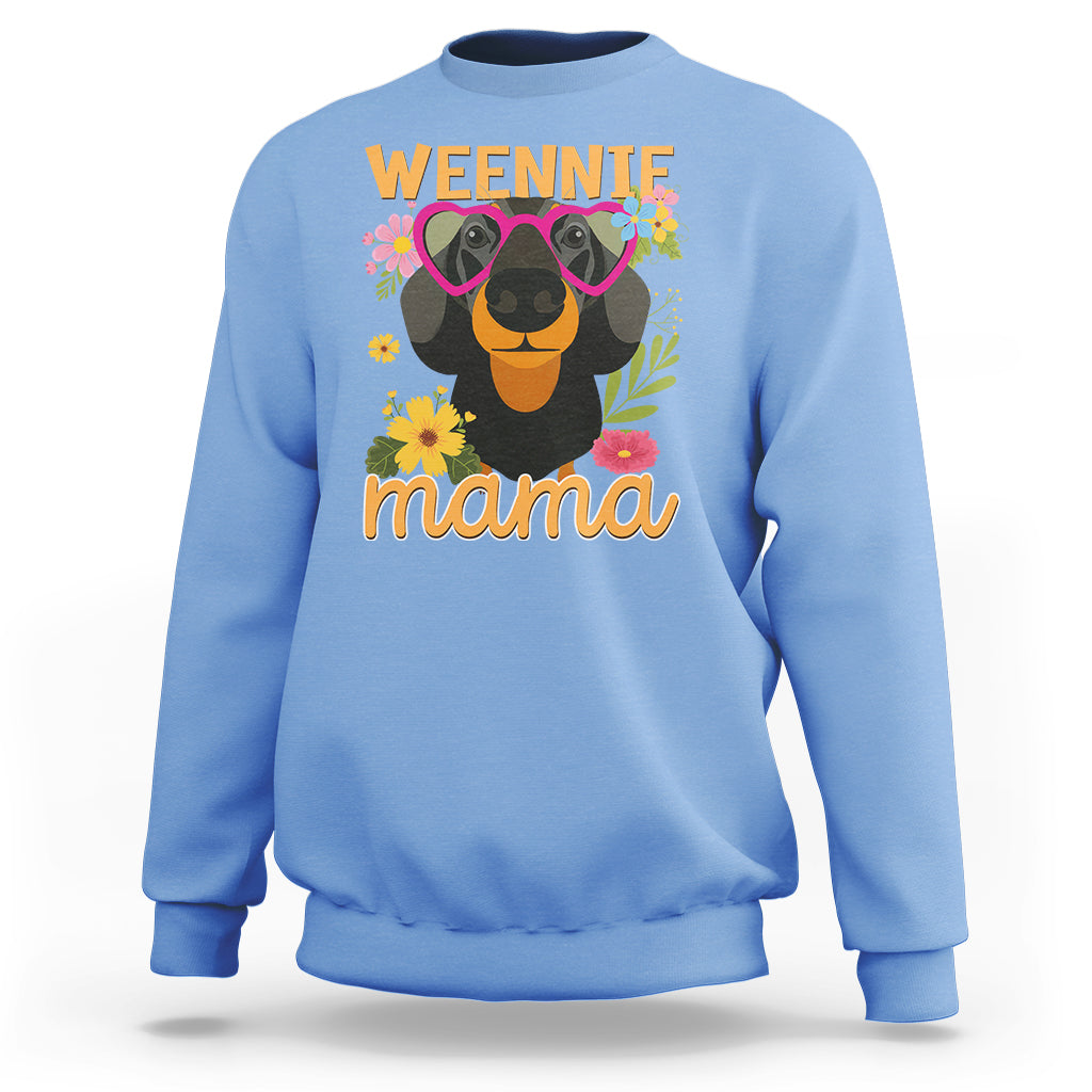 Dachshund Mom Sweatshirt Weennie Mama - Wonder Print Shop