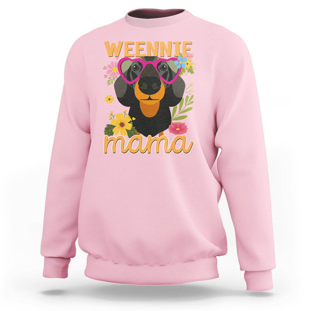 Dachshund Mom Sweatshirt Weennie Mama - Wonder Print Shop