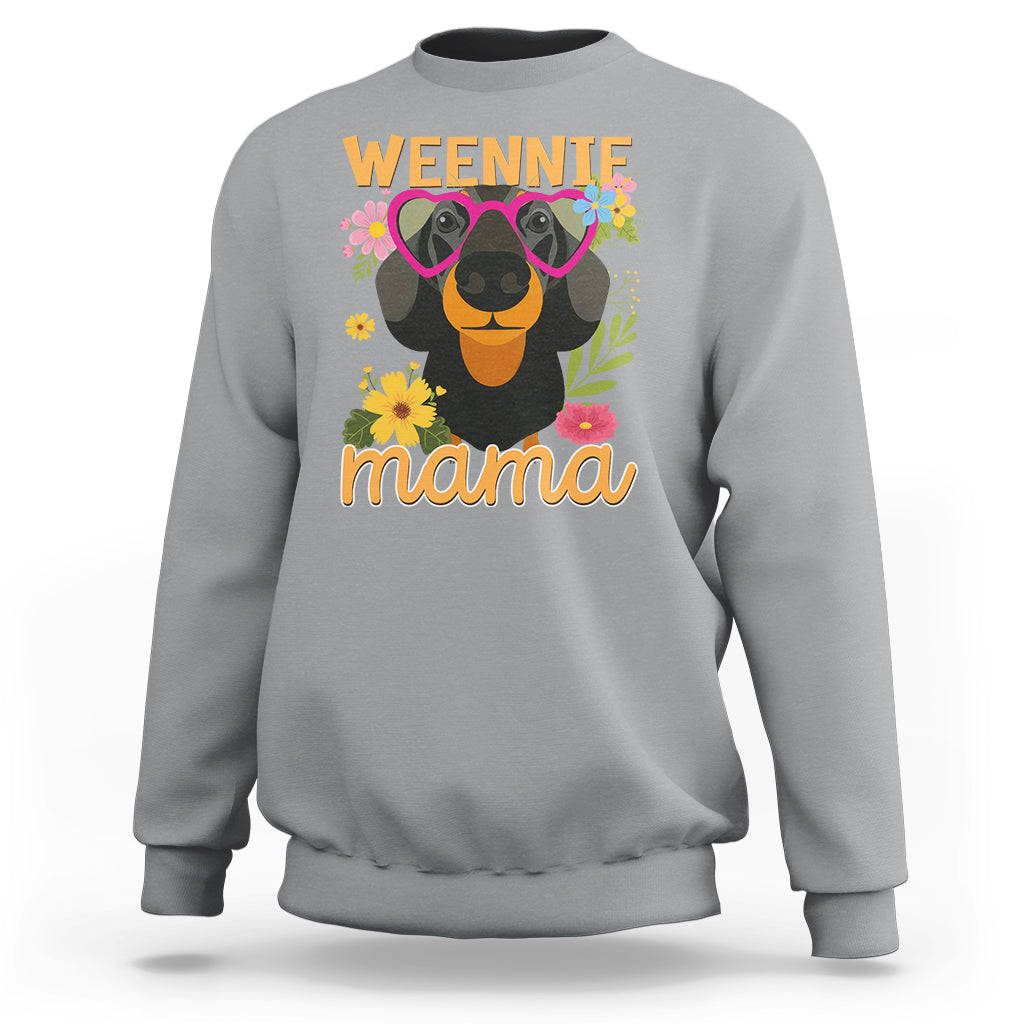 Dachshund Mom Sweatshirt Weennie Mama - Wonder Print Shop