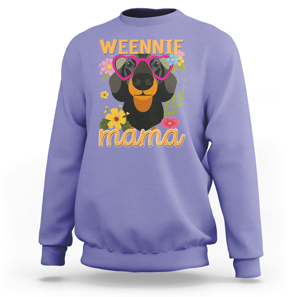 Dachshund Mom Sweatshirt Weennie Mama - Wonder Print Shop