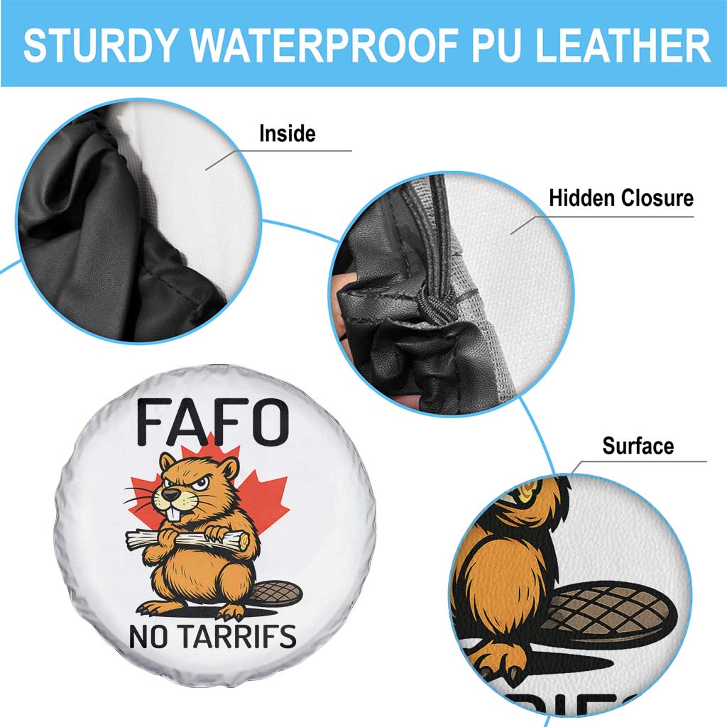 No Tariffs Canada Spare Tire Cover Never 51st State Canadian Beaver