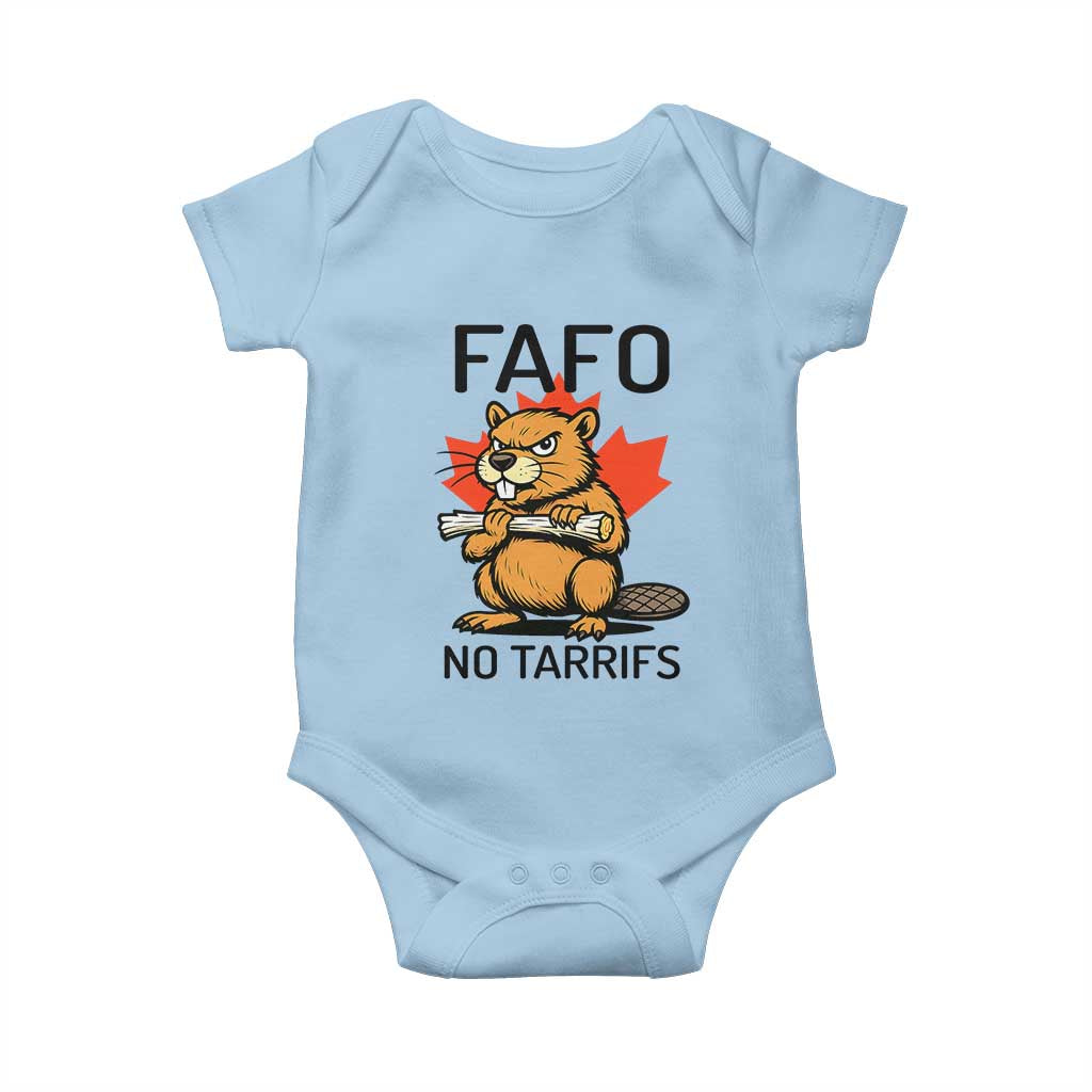 No Tariffs Canada Baby Onesie Never 51st State Canadian Beaver